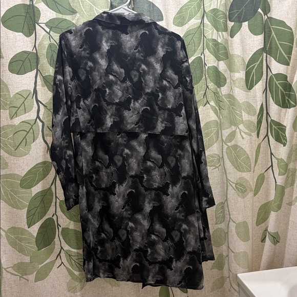 Halston Heritage Black and Gray Long Sleeve Dress - Picture 6 of 6